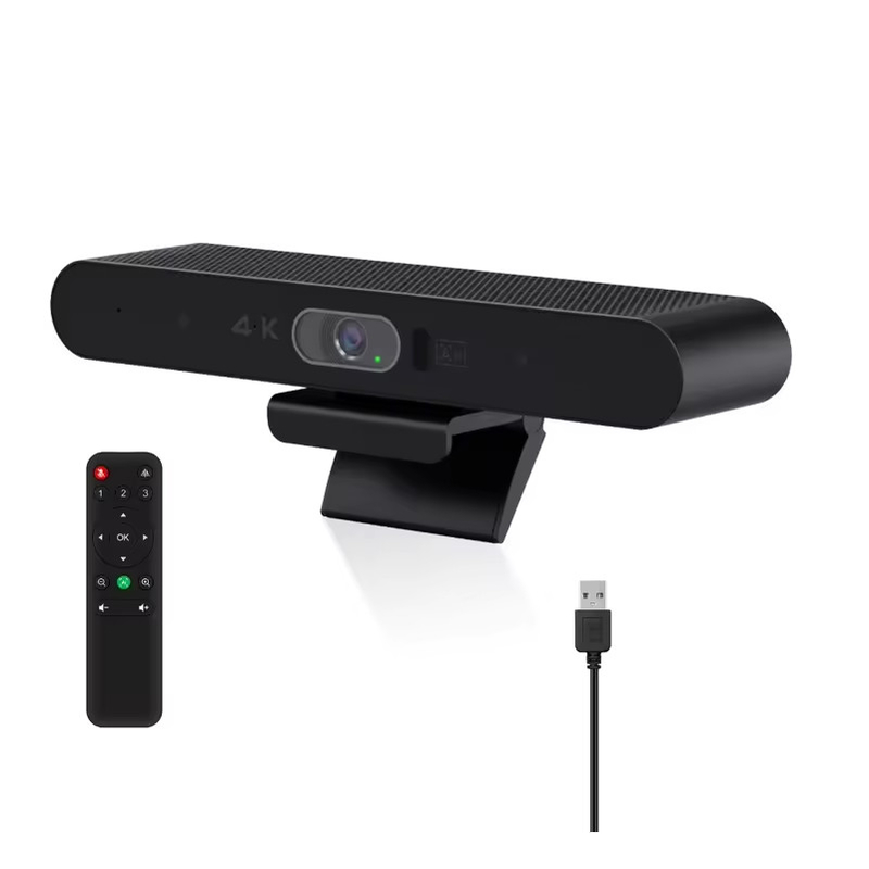 Kamera Konferensi 4K USB Video Bar All-in-One TV PC Video Sound Bar AI Kamera Konferensi Auto-Framing