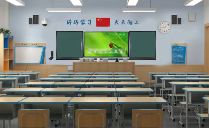 Papan tulis cerdas interaktif dengan fungsi berbagi udara opsional untuk presentasi dan pertemuan dinamis di sekolah
