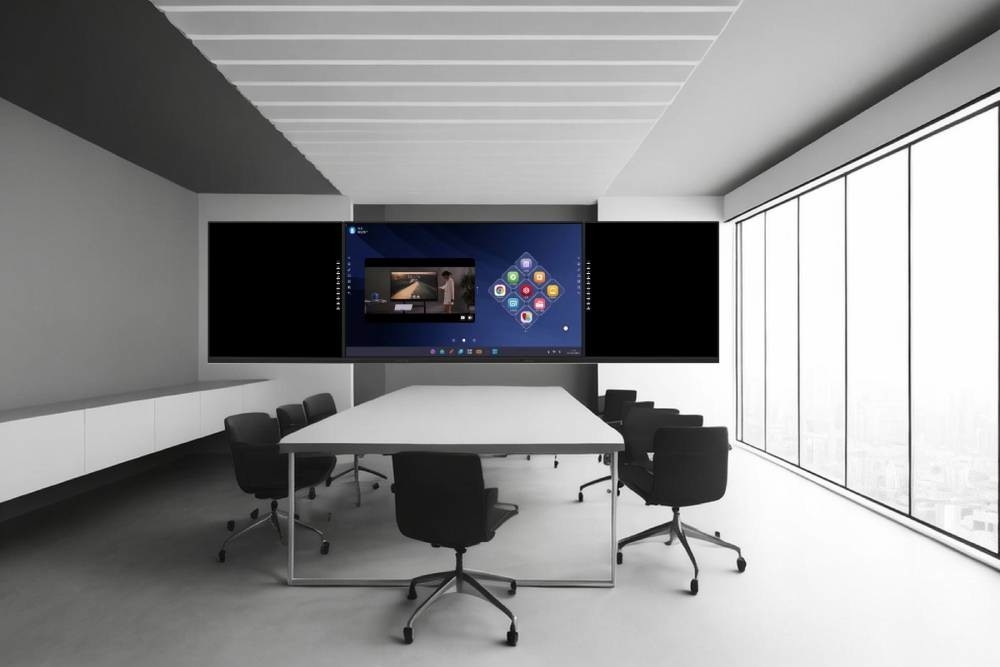 Smart Blackboard 86 98 Inch Panel Whiteboard Android Windows All In One untuk Anotasi Bagikan Catatan Pengajaran