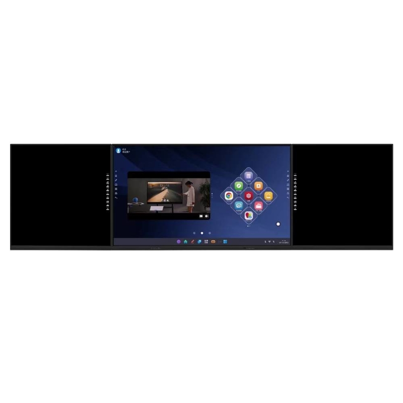 Smart Blackboard 86 98 Inch Android OPS Dual System 20 Touch Points Kamera Mic Scanner WIFI BT Inbuilt Untuk kantor pendidikan
