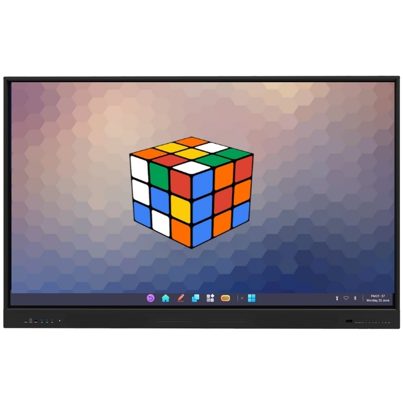 Android terbaru 14 LCD Smart Board 75" Panel Flat Interaktif Untuk Pendidikan Tempat Kerja
