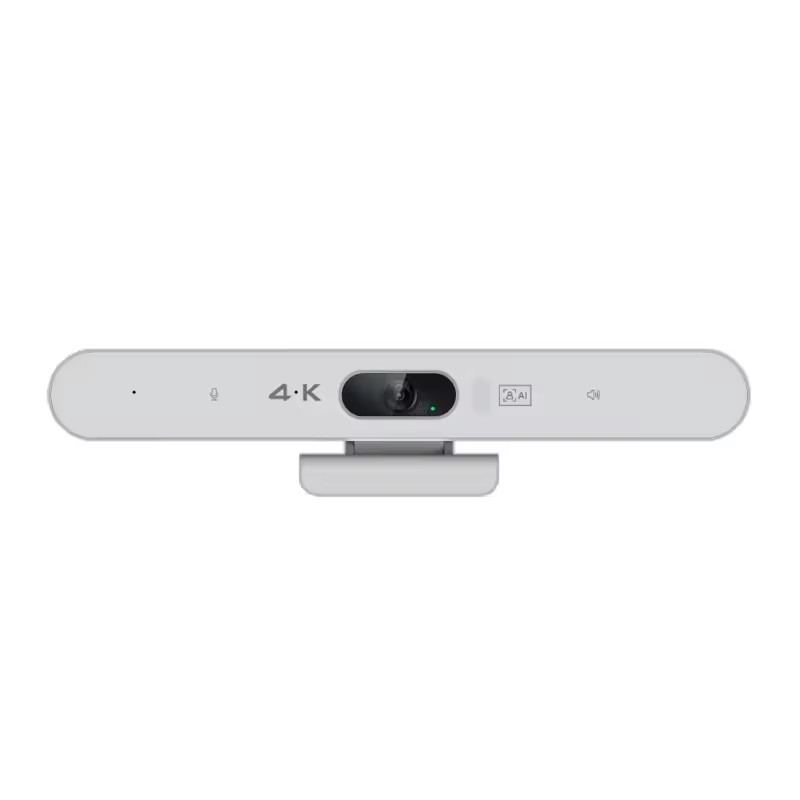 Hitam Putih Mudah Pemasangan 4K Webcam Video Conference Camera Usb AI Otomatis Pelacakan 2160p Webcam Pelacakan Dengan Speaker Suara Ruang Konferensi