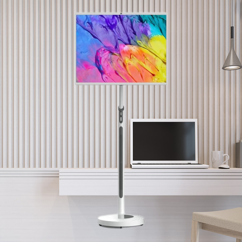 32 Inch Android System 8+128G Mobile Smart touch screen At Home Floor Standing Portable Smart TV built-in kamera