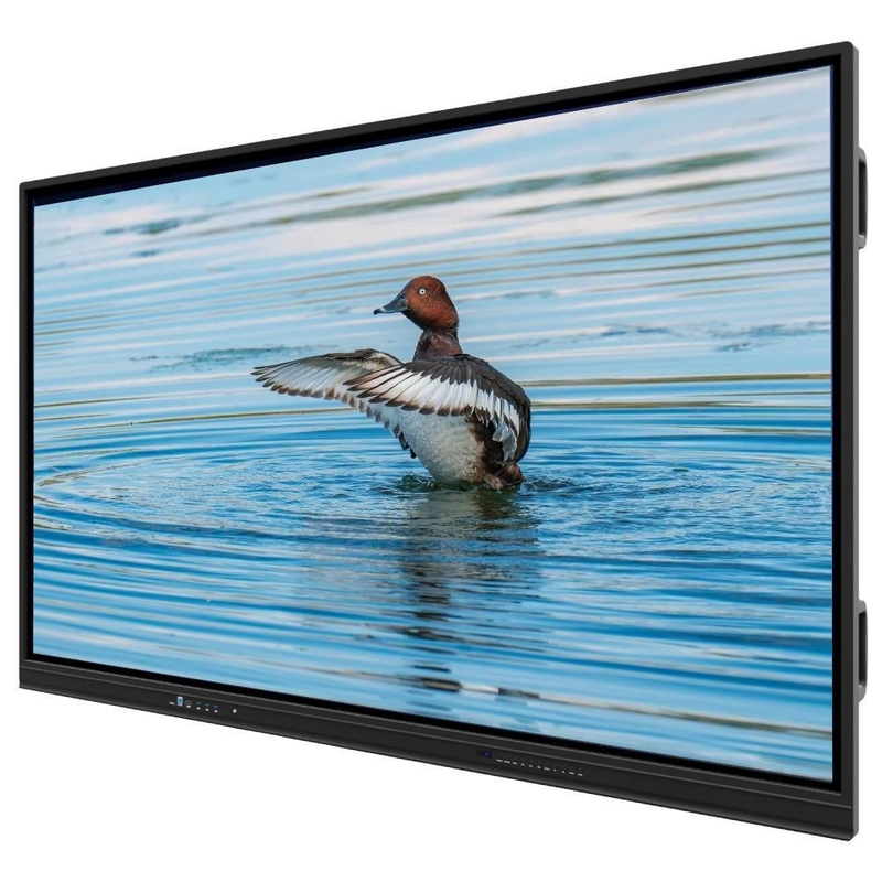 LCD Smart Board Windows OS 10 atau 11 Pro diaktifkan Opsional 4K UHD 3840*2160 Resolusi AC 110-240V Tegangan TF OPS Slot Untuk pembelajaran sekolah di kelas