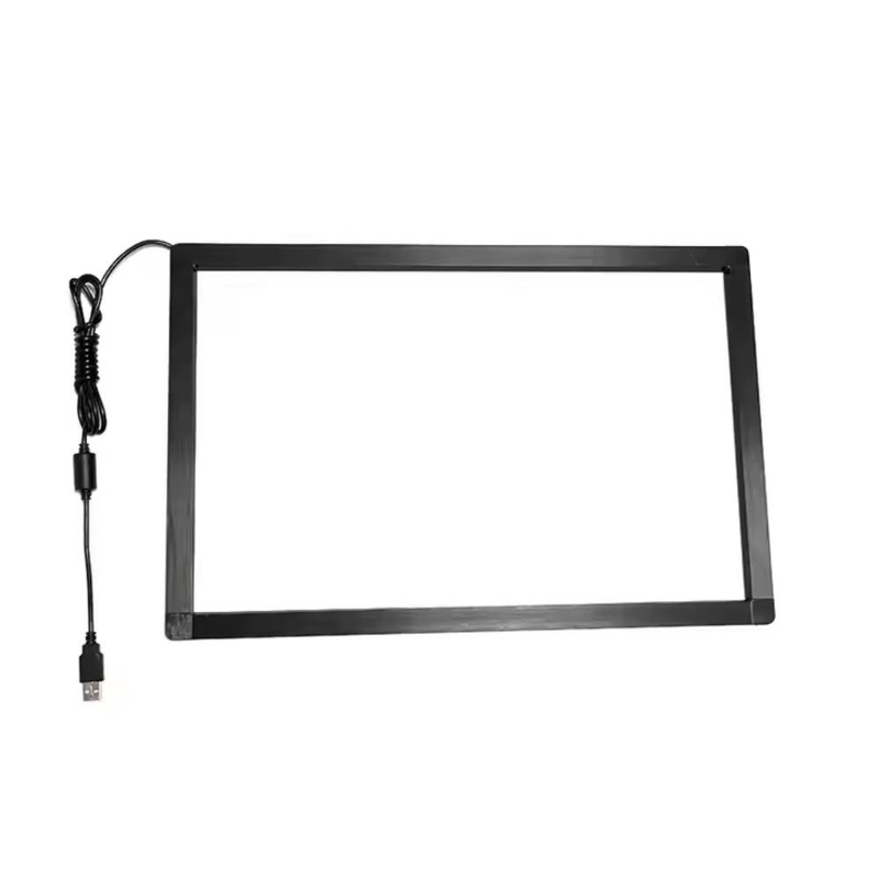 Koneksi USB 19 sampai 200 inci Infrared Touch kaca terbuka Frame untuk layar kios dinding video