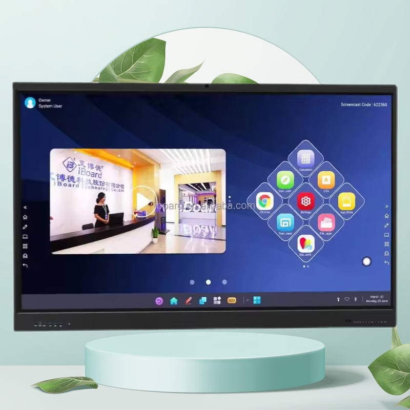IBoard 55-110 Inch Smart Board Interaktif Elektronik White Board Ruang Kelas Papan Interaktif untuk Ruang Pertemuan Pengajaran Sekolah