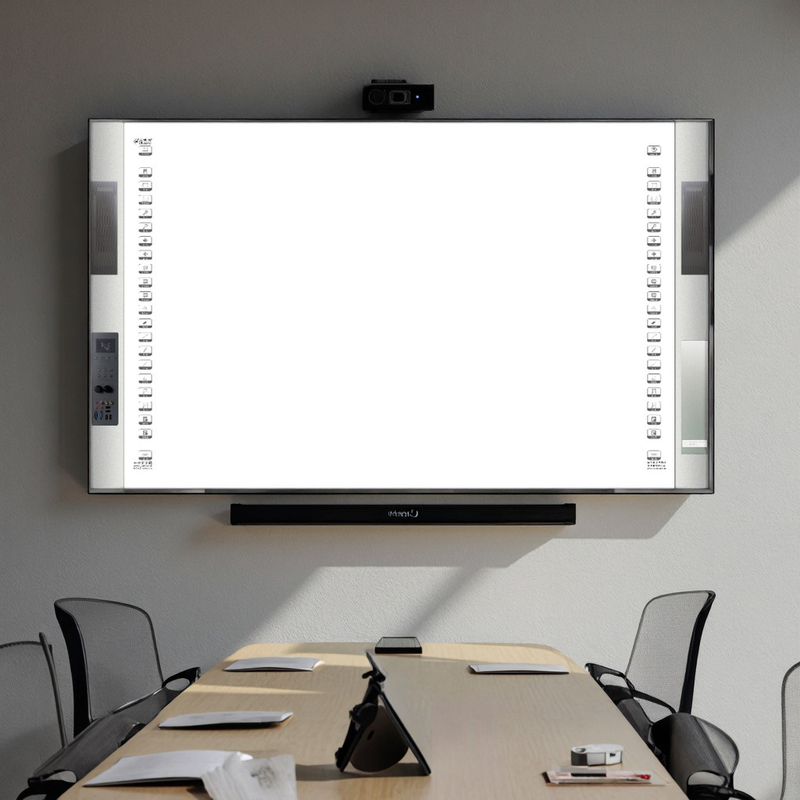 China Factory Direct Customize All-In-One Interactive 20Touch Point IR Infrared Keramik 96 Inch Smart Boards Speaker 16:10 Side Bar Projector Boards Untuk Sekolah Universitas Dengan Software Pengajaran