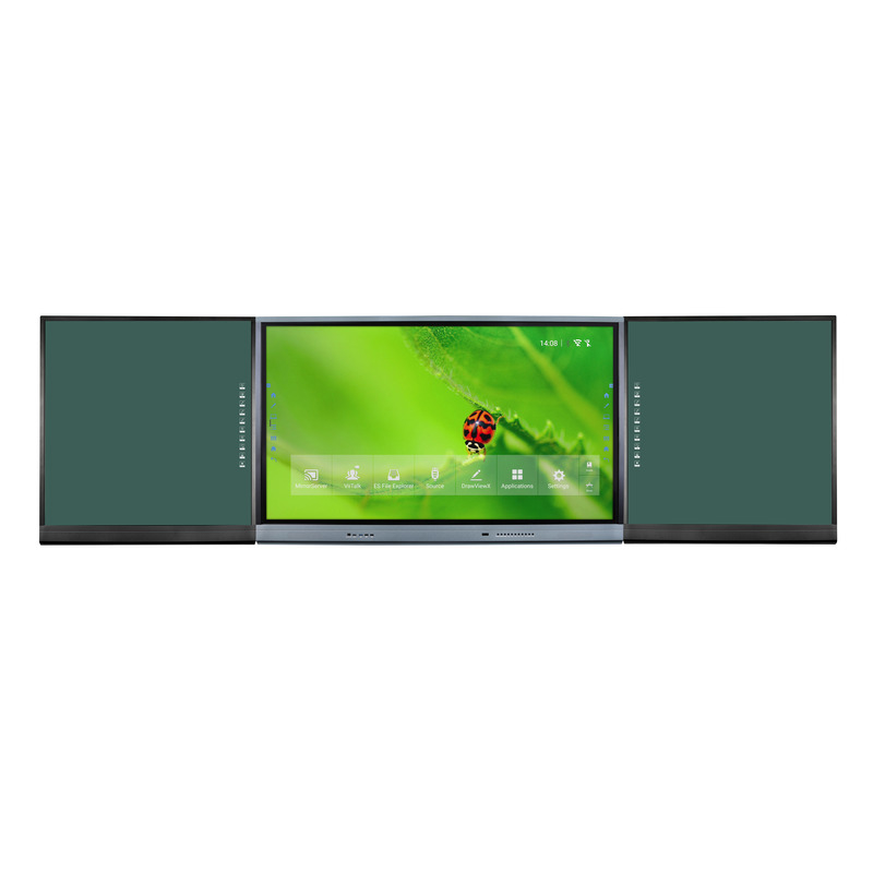 86 98 Inch 1+2 Android OPS PC Opsional Ram And Rom Interaktif Intelligent Blackboard Untuk Pendidikan Sekolah Pelatihan Kantor dengan aplikasi pertemuan Zoom Teams