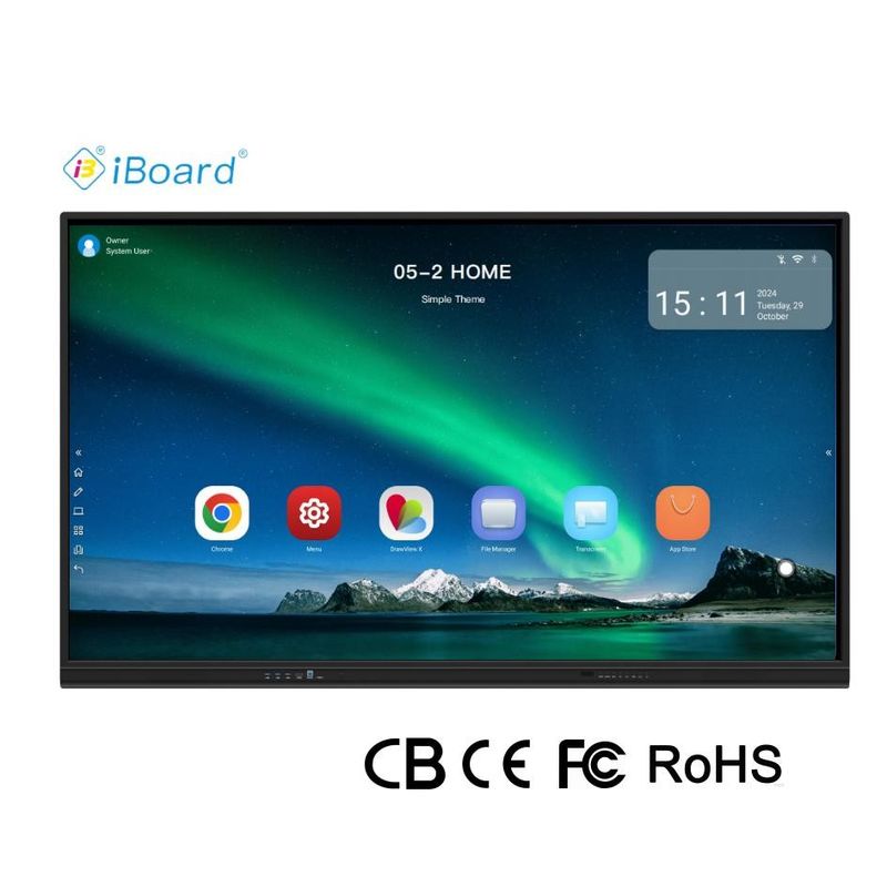 CIboard 65 Inch Smart TV Monitor Blackboard Interaktif Flat Panel Layar sentuh dengan semua dalam satu komputer peralatan pertemuan