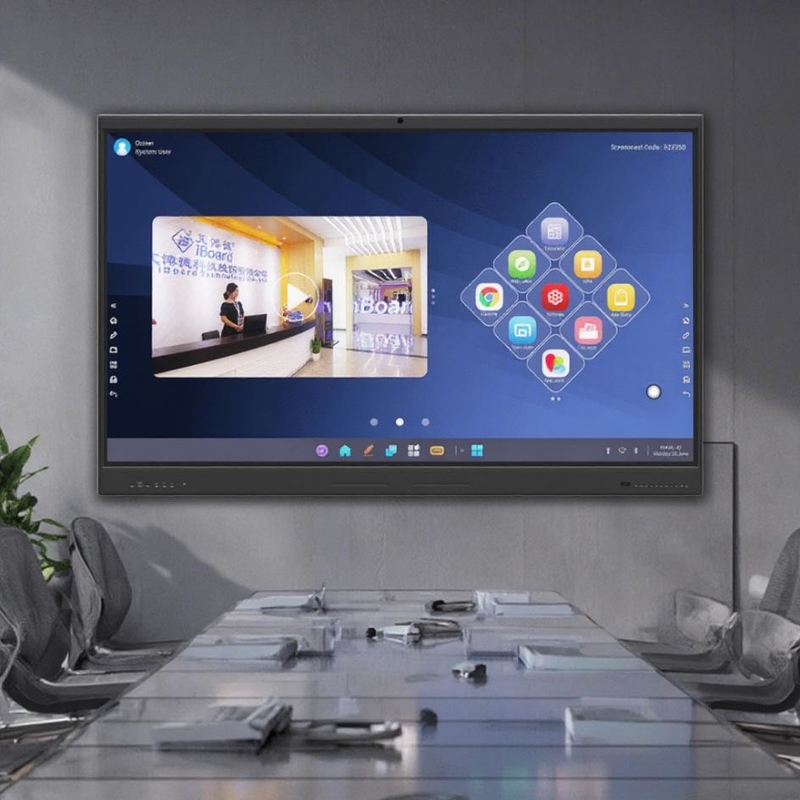 Iboard Factory Direct 75 Inch 4K Multi Touch Smart Screen Interaktif Flat Panel Display Whiteboard untuk Pertemuan & Pengajaran