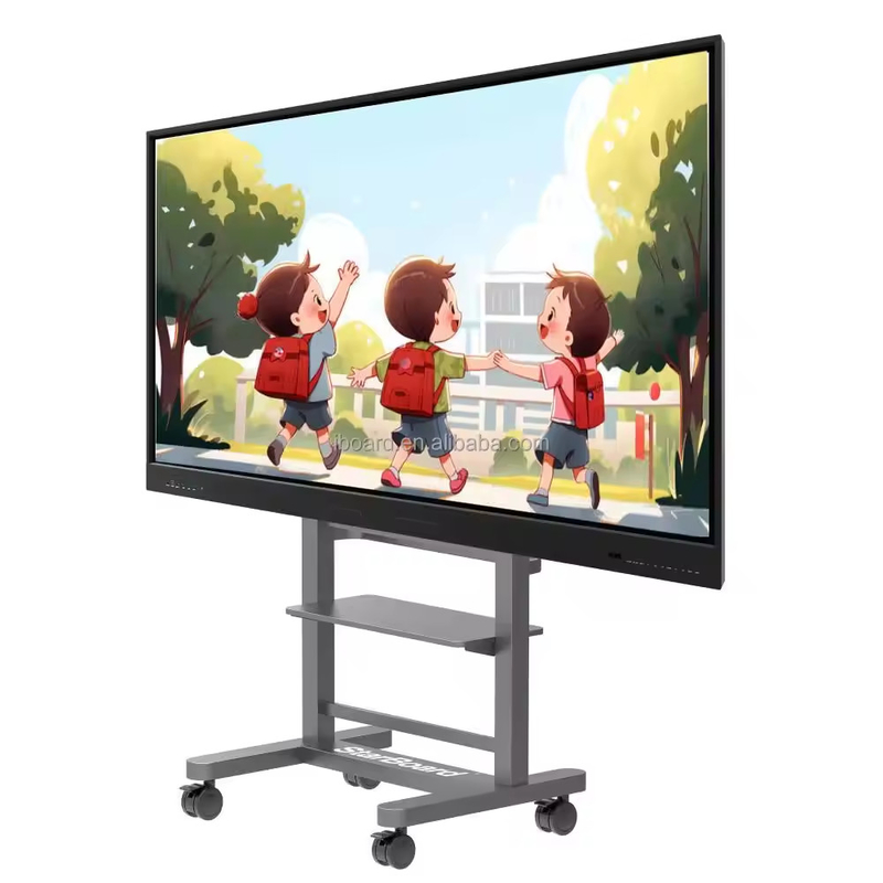 75 Inci 4K Smart Whiteboard LCD Interaktif Touch Screen Board Flat Panel untuk Konferensi Pendidikan