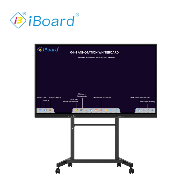 4 3 Ratio Iboard Whiteboard Interaktif dengan Konektivitas VGA dan Android 11 8 64G