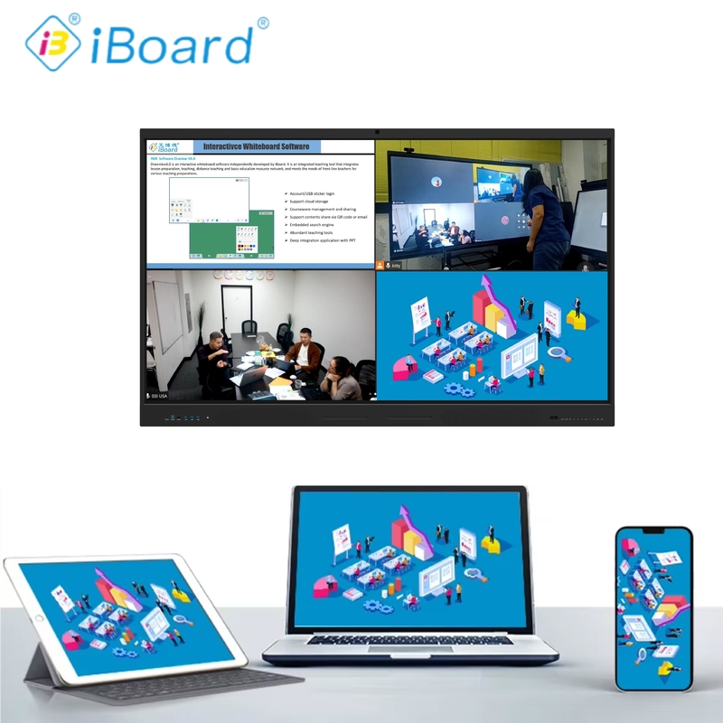 Ukuran Besar 98 Inci 4K LCD Interaktif Papan Pintar Panel Sentuh Smart Screen untuk Kelas Papan Elektronik Papan Pintar Digital untuk Pengajaran