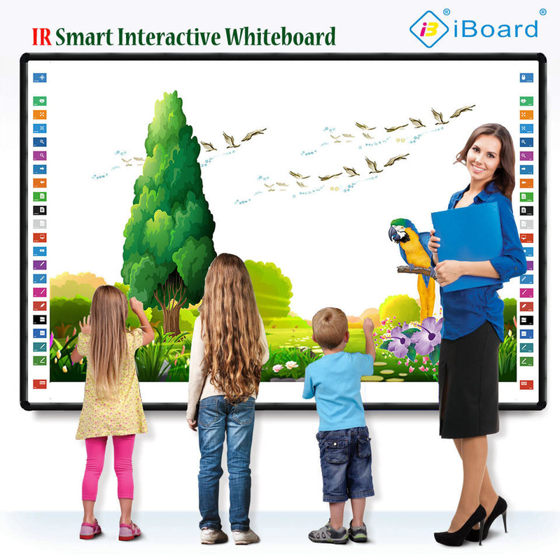 IBoard Factory Direct Smooth Glossy Plastic Surface Infrared IR Interactive Whiteboard Untuk Pen/Finger Writing Opsional Sidebar 22 Pintasan