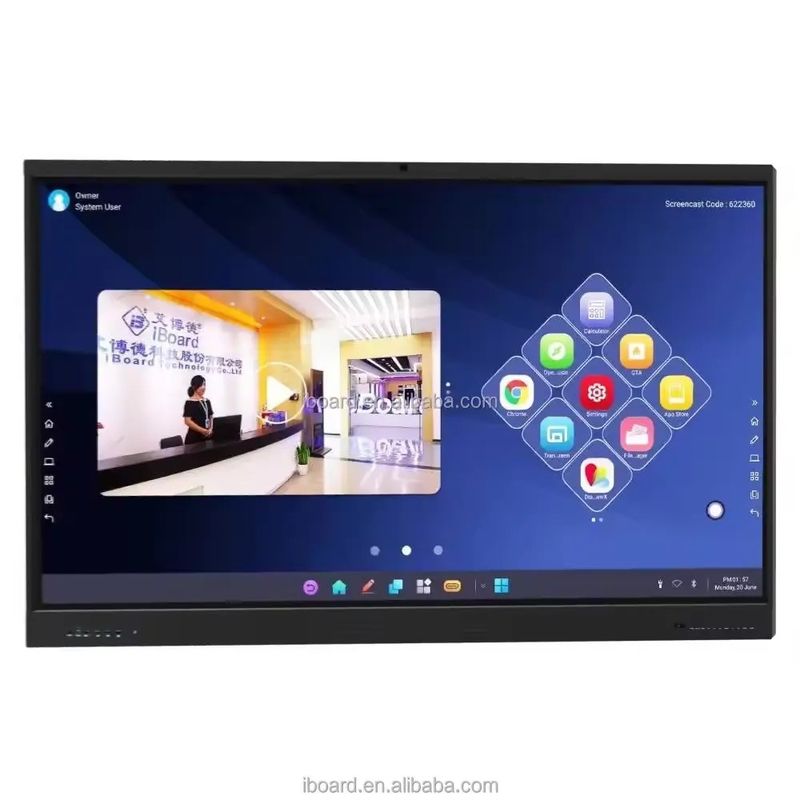 IBoard 4K 75 Inch Smart Whiteboard Lcd Layar Sentuh Interaktif untuk Pengajaran dan Konferensi Panel Flat Interaktif