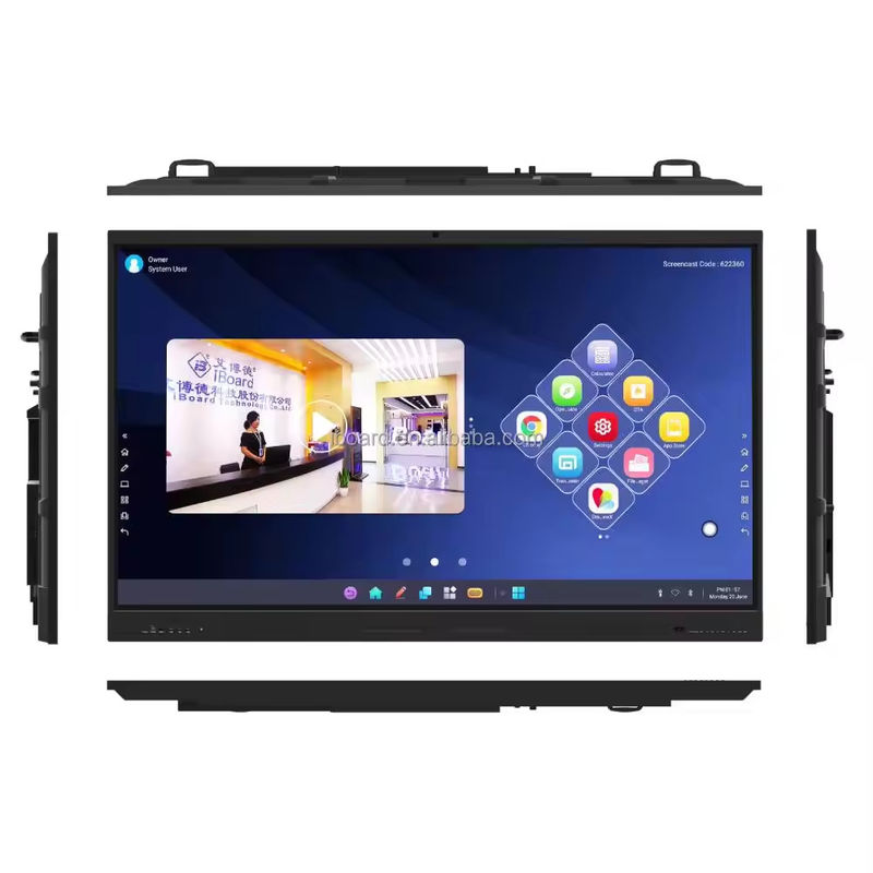 Teknologi Sentuh InfraMerah Monitor Layar Sentuh Interaktif 150W Konsumsi Daya 178° sudut pandang