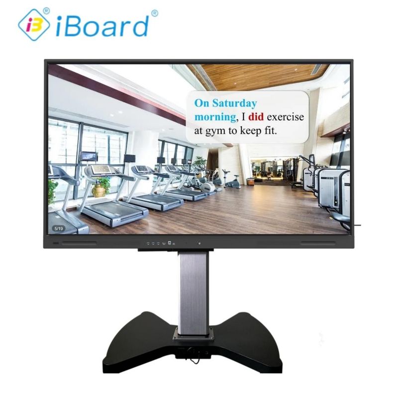 65 Inci 4K UHD Interaktif Flat Panel Smart TV Dengan Peralatan Sistem Android Baru Untuk Pertemuan Kantor Kelas