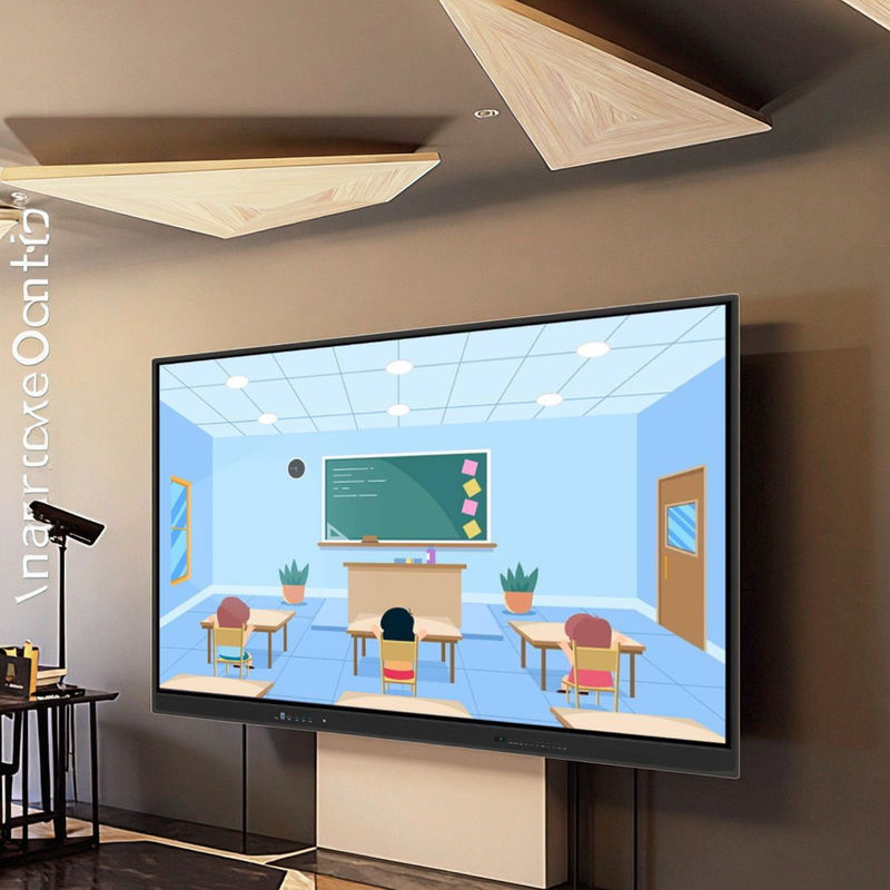 Harga Pabrik 75 Inci Android Window Dual System Touch Screen Digital Interactive Smart TV Whiteboard untuk Meeting Kelas