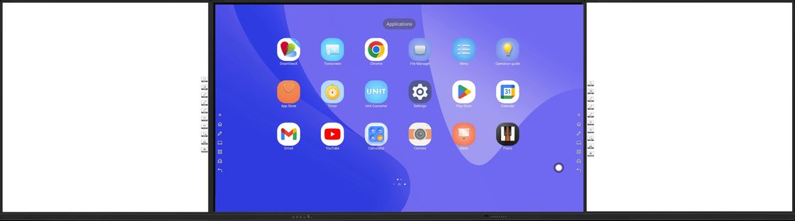 Papan Tulis Interaktif Android 14 Langsung dari Pabrik IBoard 8+128G Panel Datar Interaktif IR inframerah 20 Titik Sentuh Didukung Dengan Berbagi Layar Papan Tulis Interaktif dengan papan samping tulis spidol untuk pendidikan sekolah
