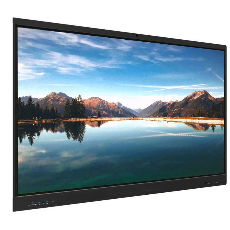 Panel Datar Interaktif 65 inci Pena Sentuh Jari Panel Sentuh Interaktif 4k Lcd Digital Papan Cerdas Interaktif Untuk Pengajaran Sekolah
