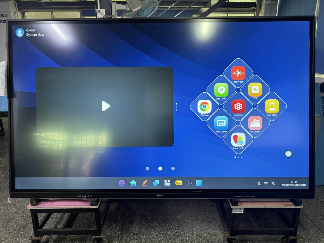 Infrared Interactive Whiteboard QR Code Sharing Muilt Touch 50 Touch Point Desain Modern Interactive Flat Panel Display