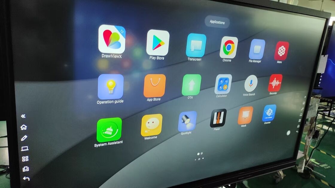 Mode Penulisan Jari Atau Objek Opaque Monitor Interaktif Dilengkapi dengan 4GB atau 8GB RAM Membuat Tanggapan Sentuh Lancar Dan Aliran Kerja Untuk pendidikan sekolah mengajar papan tulis interaktif