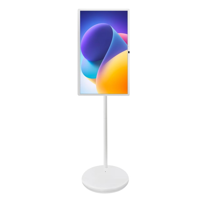 32 Inch Infrared Touch Screen Kiosk Rotatable Movable Android Speaker Kamera Dibangun Monitor TV Untuk Rumah Sekolah Kantor Saya