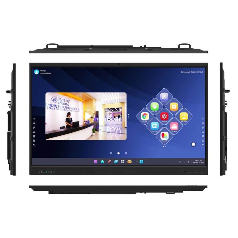 86 Inch All In One Interactive Whiteboard dengan Android 14 dan Wireless Projection untuk Pendidikan dan Rapat
