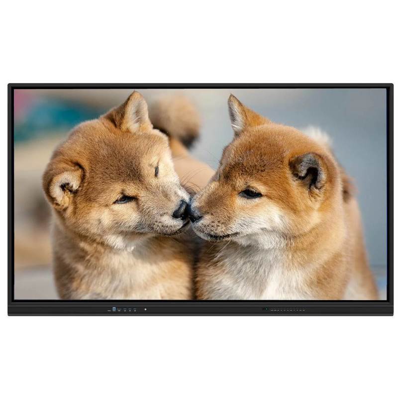 Panel Datar Interaktif yang Dipasang di Dinding Android 14 15 Komputer 75 86 Inci Papan Cerdas Wifi 60W Speaker Kamera Ai Mikrofon Perangkat Lunak Papan Tulis Terintegrasi