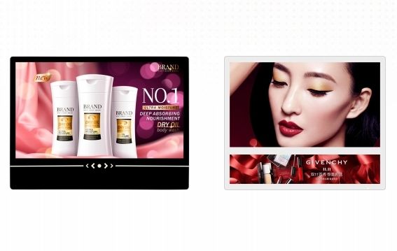 Digital Advertising Monitor dengan Android/Windows OS Wall Mounted Touch Screen untuk Supermarket Airport Hotel