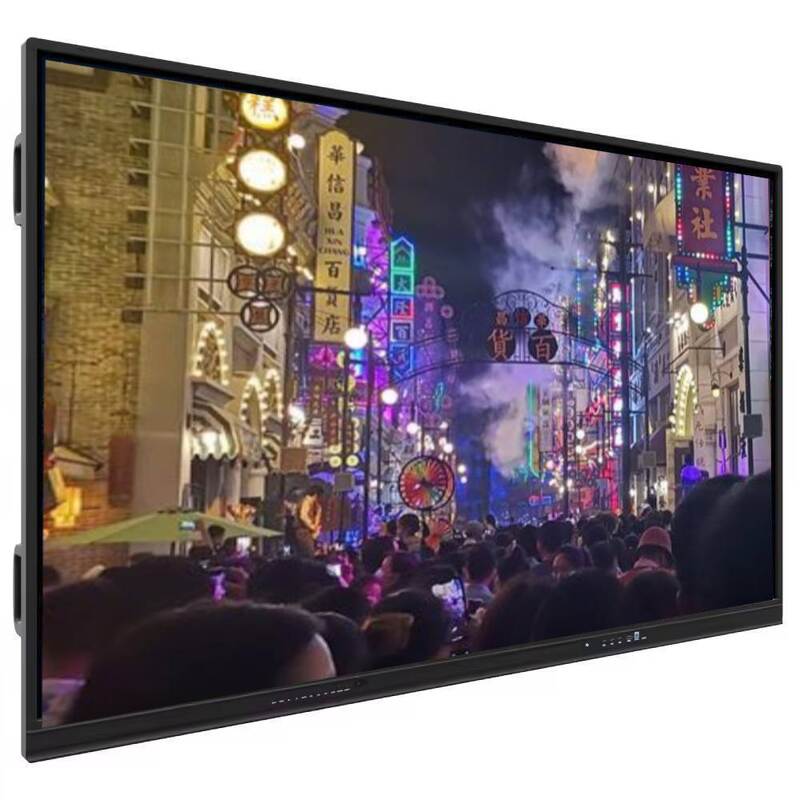 Panel Flat Interaktif dengan Android 13 atau 14 4mm Tempered Glass dan 6 Array Mic Built In Smart Whiteboard