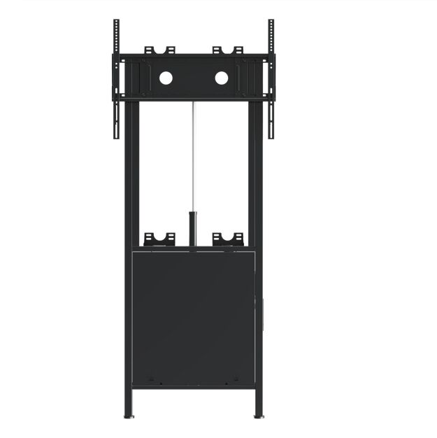 Stand Lantai Mobile yang Dapat Disesuaikan Ketinggiannya untuk TV/IFPD hingga 86 inci