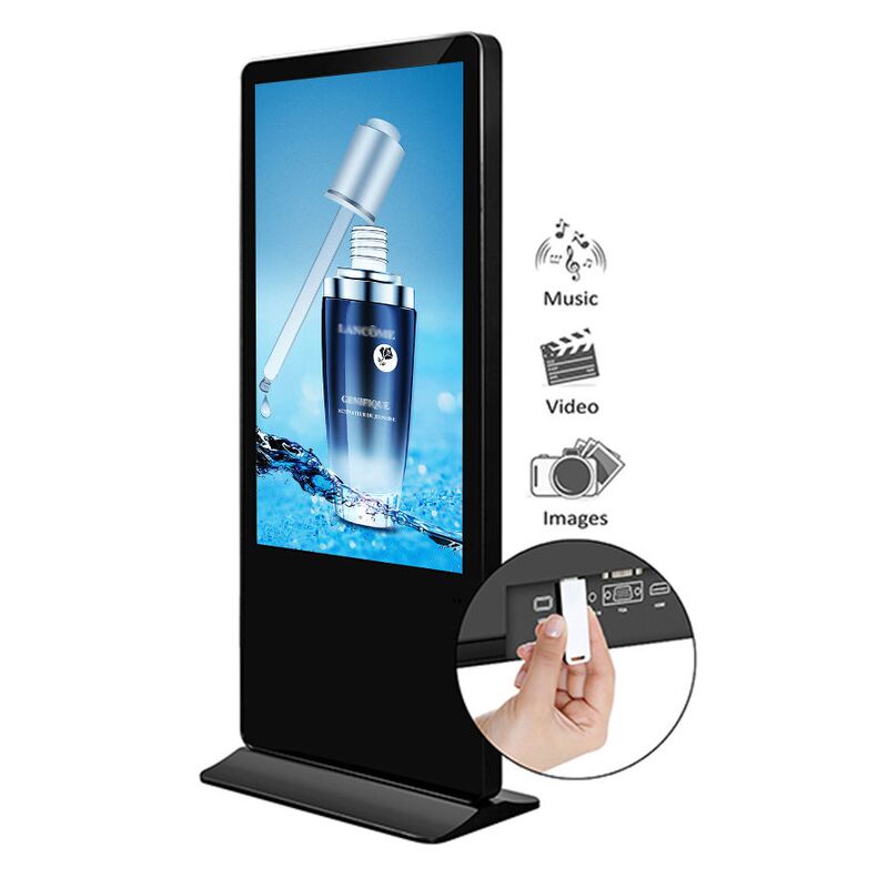 Digital Advertising Monitor dengan 10 Capacitive Touch Points untuk Pemasangan Stand Dinding atau Lantai dan Dashboard yang dapat disesuaikan