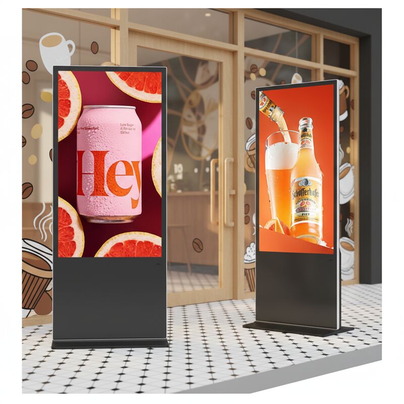 Stand Vertikal IBOARD 43 50 55 65 75 Inci Layar Iklan LCD Digital Signage Totem LED Display untuk Pameran