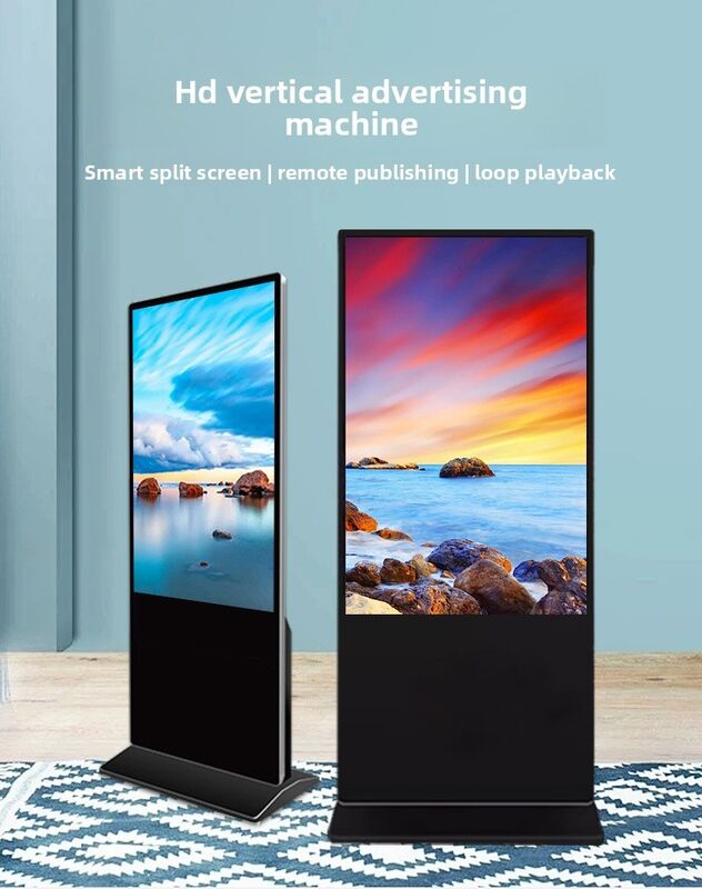 43/55 HD Indoor Vertical Advertising Kiosk All-In-One LCD Display Layar Sentuh Interaktif Digital Signage