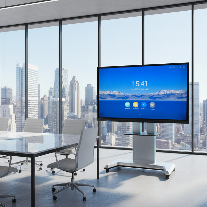 Iboard LCD Smart Board Panel Sentuh Interaktif 75 Inci untuk Ruang Kelas dengan Rangkaian Perangkat Lunak Pendidikan