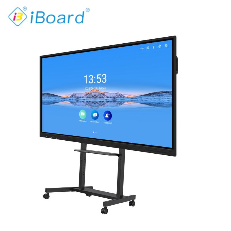 Popular Interaktif Flat Panel 75 Inch Resolusi 4k Smart Touch dengan Peralatan Sistem Android Baru untuk Pertemuan Kantor Kelas