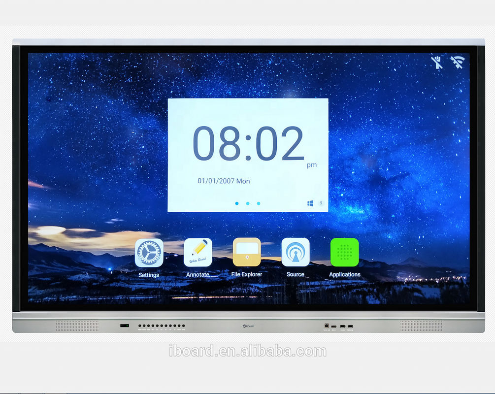 4K 55 65 75 86 98 Inch Panel datar interaktif papan tulis interaktif papan pintar untuk pertemuan pengajaran