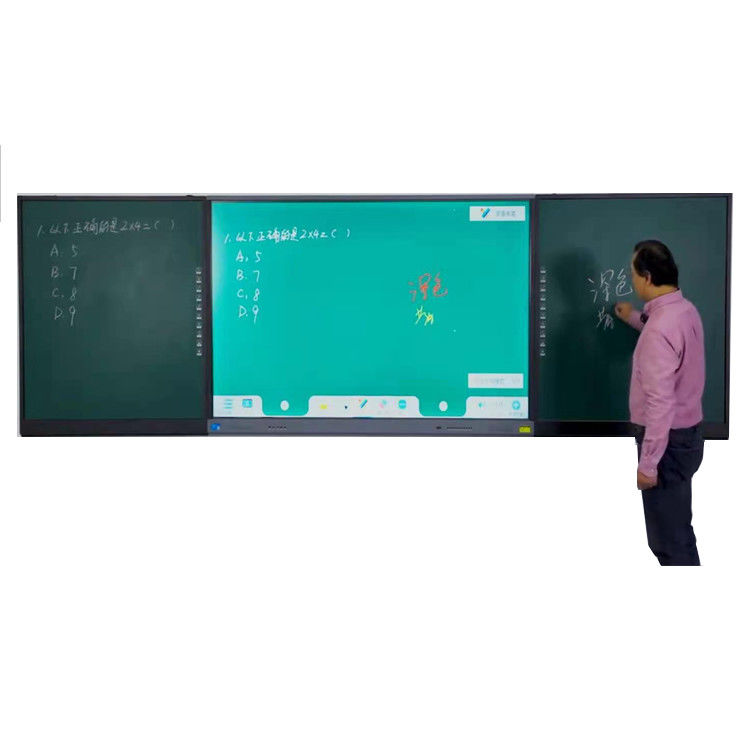 75 86 inci 4K Peralatan Pendidikan Layar sentuh Terbaik Smart Board Interconnected LCD Smart Blackboard