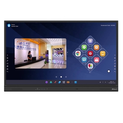 98 inci Interaktif Flat Panel Smart Board untuk tampilan kantor Sekolah