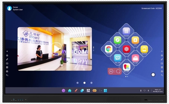 98 inci All in one Interaktif papan tulis Smart board untuk kantor sekolah