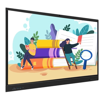 pabrik 65 75 86 Inch 20 Points All In One Interactive Whiteboard Smart Board Flat Panel LCD Infrared Touch Screen dengan perangkat lunak pertemuan kantor pengajaran