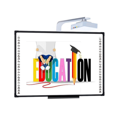 96 inci Interaktif Whiteboard Wall Mount Keramik Permukaan indoor papan proyeksi mengajar papan pintar dengan media player