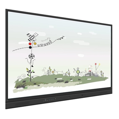 98 inci Interaktif Flat Panel Dual OS 50 Touch Points USB HDMI WIFI Hotspot BT Dengan Mic Kamera built-in untuk pendidikan