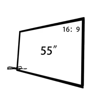 55 65 75 Inch Infrared Touch Frame Dengan Usb Tempered Glass Untuk Smart TV Monitor Kiosk