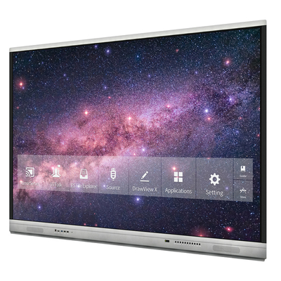 Papan tulis layar sentuh interaktif kontras tinggi untuk opsi wall mount dan antarmuka output audio