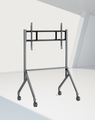 IBoard 55-86 Inch Tersedia Televisi Seluler Bracket Stand Lantai TV Trolley Cart All-in-one Display dengan Roda