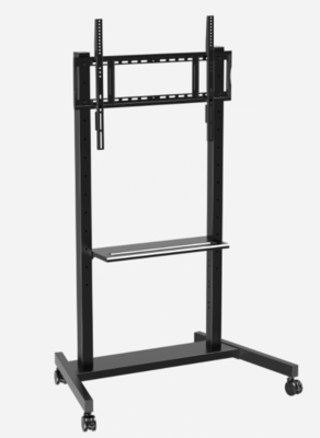 Stand papan tulis interaktif Portable Moving Trolley cart Smart TV berdiri 42-86 inci