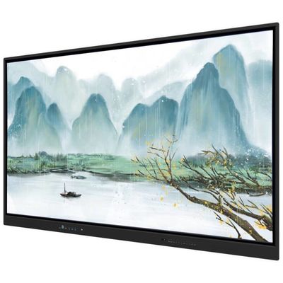 Iboard Interactive Whiteboard 75 Inch USB Outputs Touch Panel Display dalam Frame Hitam Warna untuk Pendidikan Aplikasi Bisnis Kantor Dengan Perangkat Lunak yang Kuat