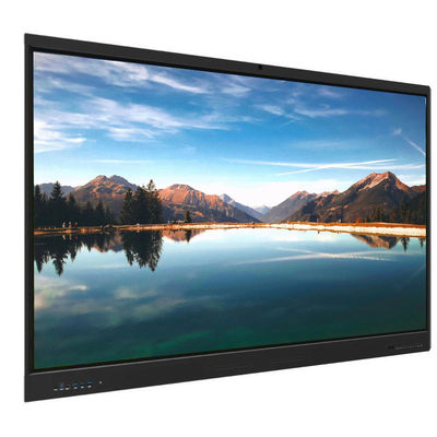 Panel Datar Interaktif 65 inci Pena Sentuh Jari Panel Sentuh Interaktif 4k Lcd Digital Papan Cerdas Interaktif Untuk Pengajaran Sekolah